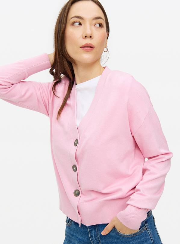 Pink Soft Touch V Neck Cardigan 14