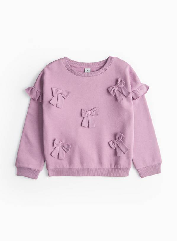 Lilac Bow Detail Sweatshirt 1-2 years