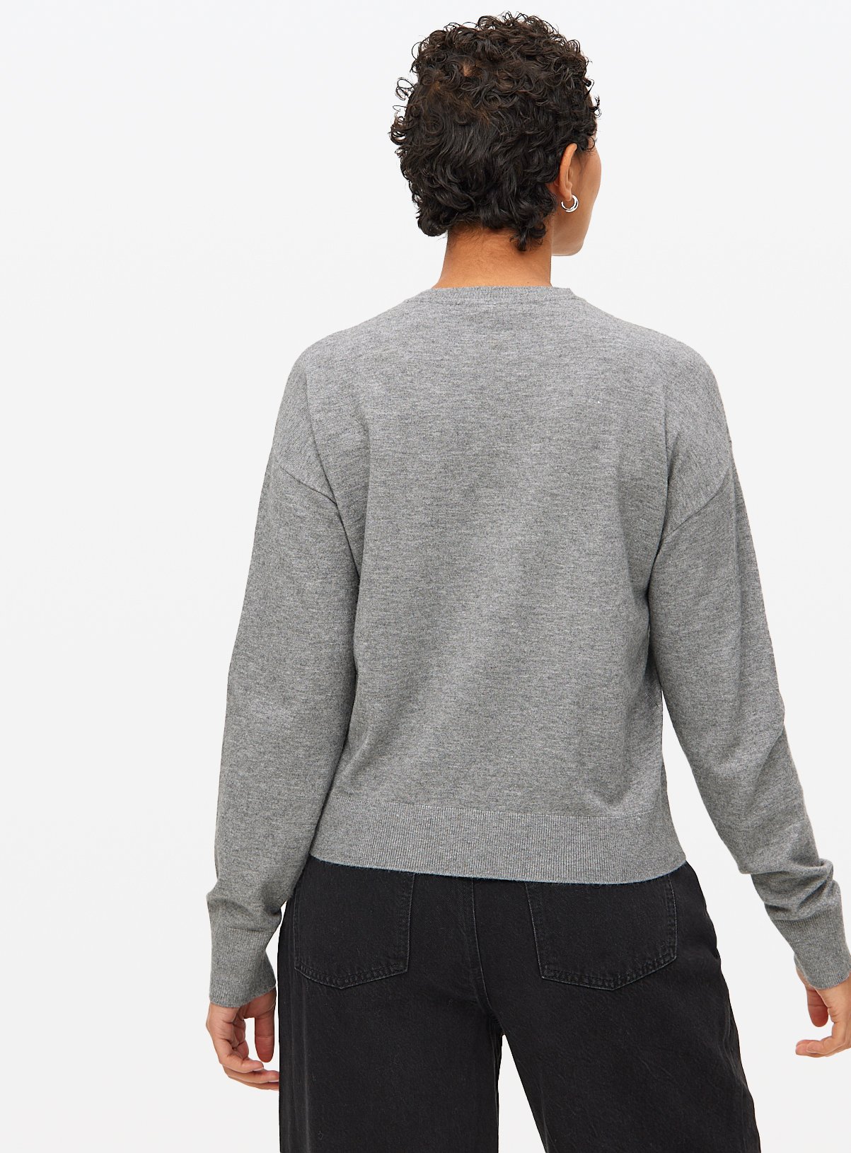 Grey Soft Touch Pocket Jumper 8 - Image 4 thumbnail