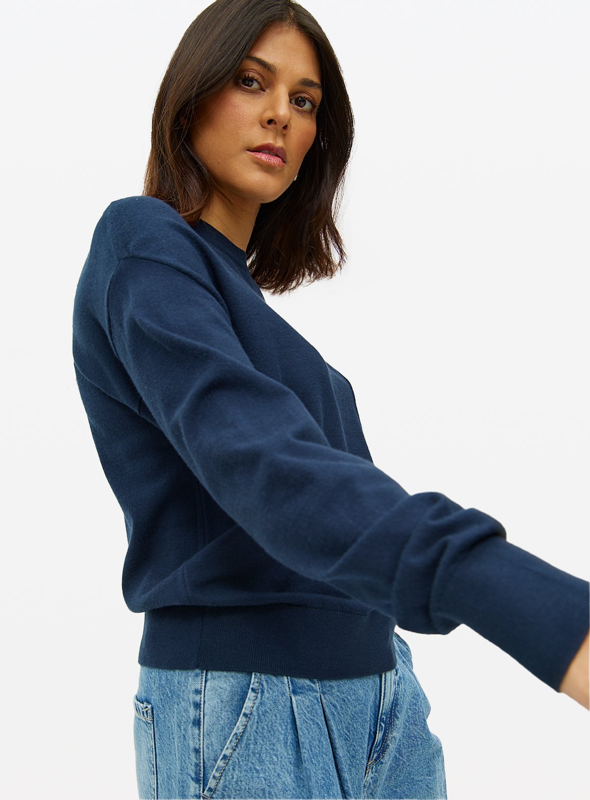 Navy Soft Touch Pocket Jumper 8 - Image 1 thumbnail