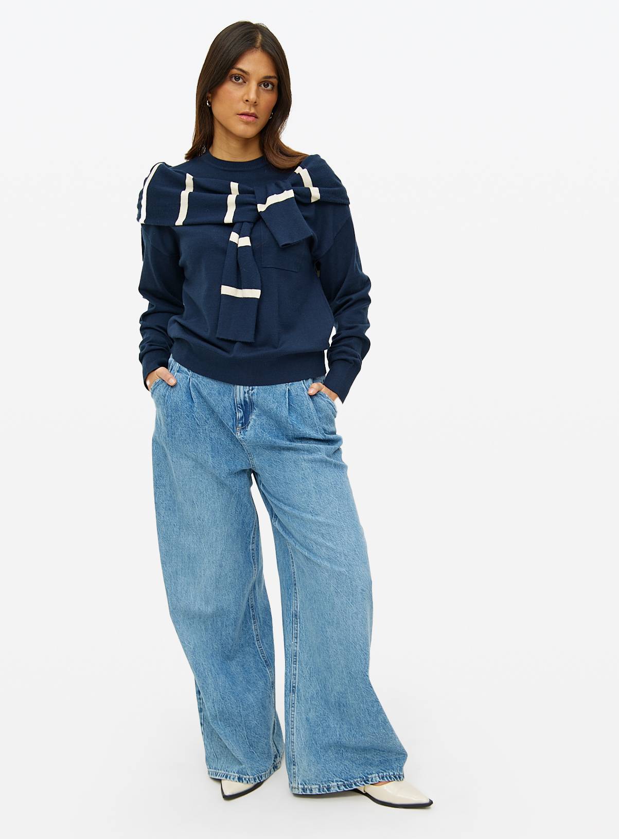 Navy Soft Touch Pocket Jumper 8 - Image 2