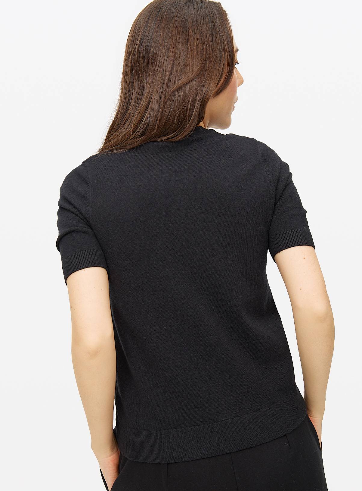 Black Soft Touch Short Sleeve Jumper 20 - Image 4
