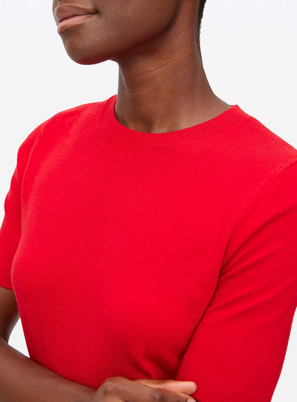 Red Soft Touch Short Sleeve Jumper 12 - Image 3 thumbnail