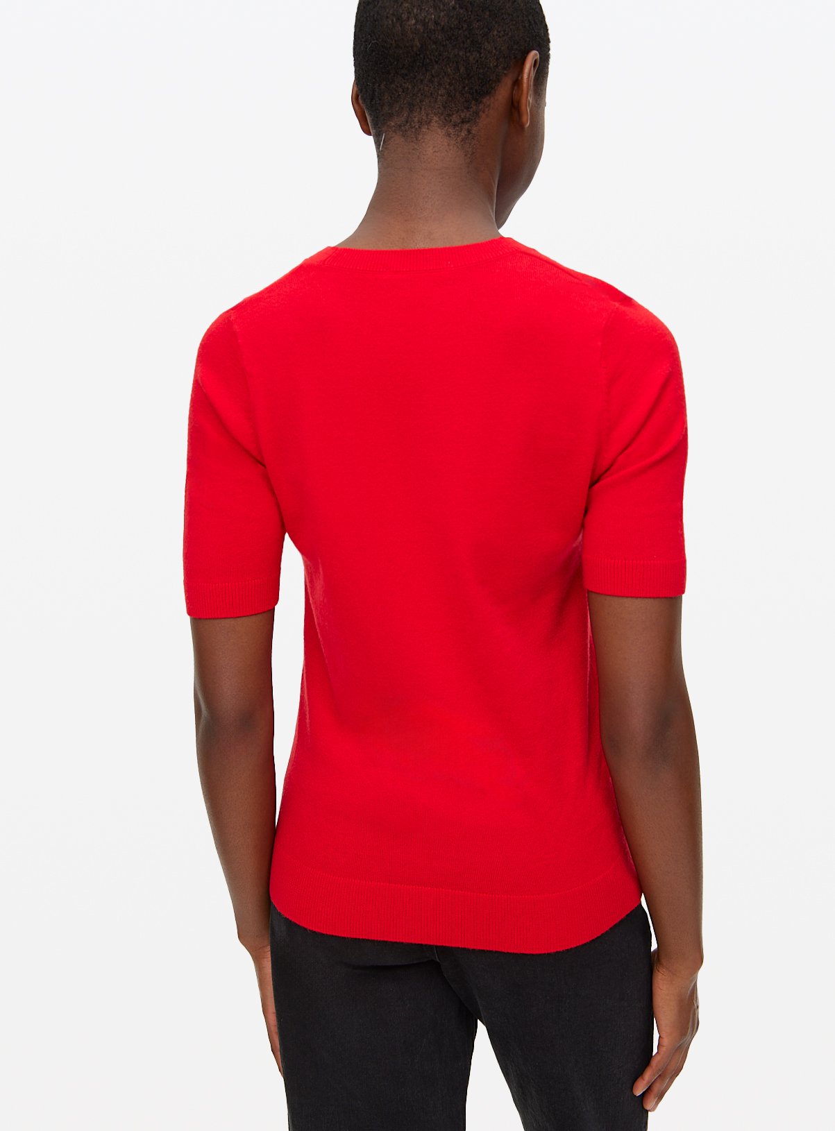 Red Soft Touch Short Sleeve Jumper 12 - Image 4 thumbnail