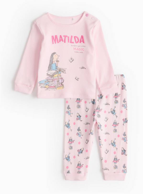 Matilda Print Pink Pyjama Set  3-6 months