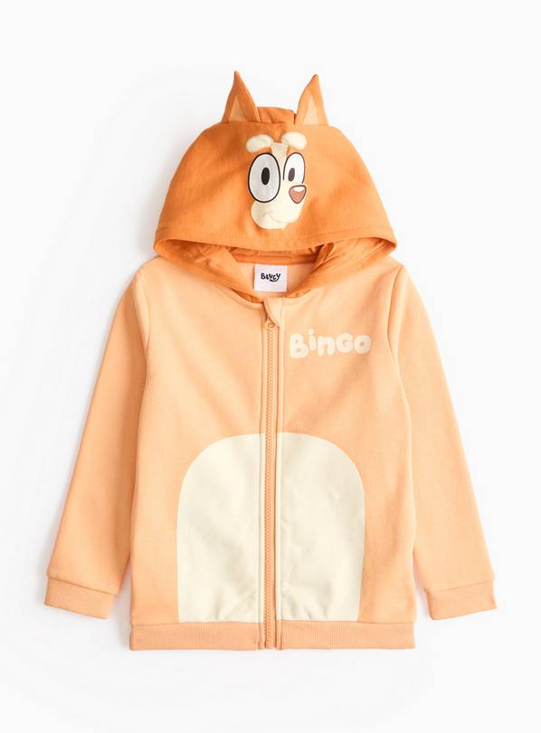 Bingo Character Print Hood Zip-Through Hoodie 4-5 years