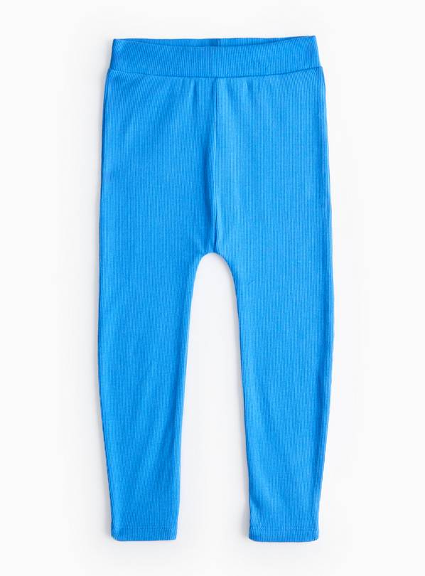 Blue Ribbed Leggings 1-2 years
