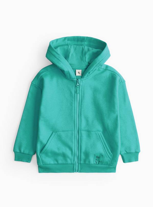 Green Zip Through Hoodie 2-3 years