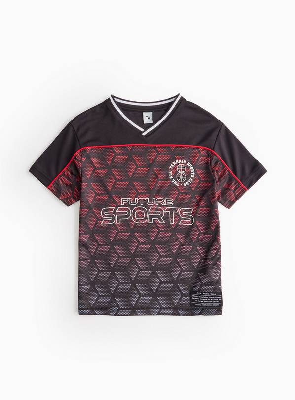 Red Graphic Sports T-Shirt 5 years