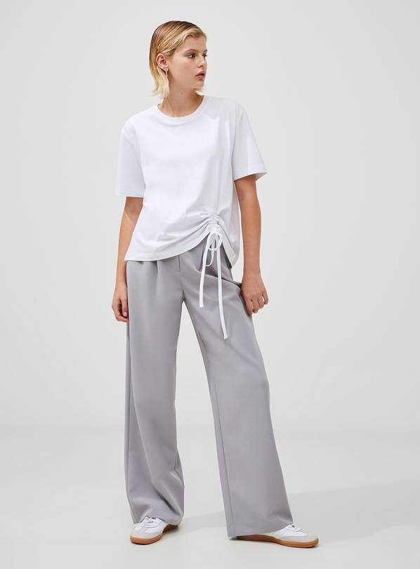 FRENCH CONNECTION Rallie Cotton Ruched T Shirt M