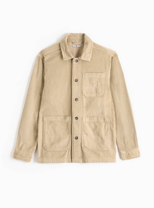 Neutral Corduroy Chore Jacket L