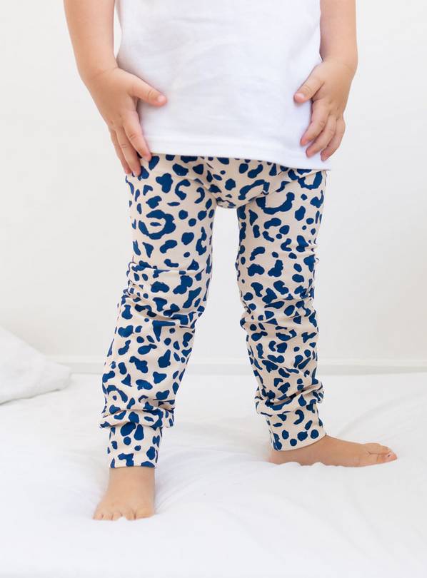 FRED & NOAH Blue Leopard Print Leggings 2-3 Years