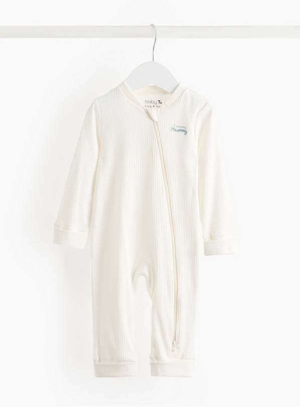 Cream I Love My Mummy Slogan Sleepsuit Newborn