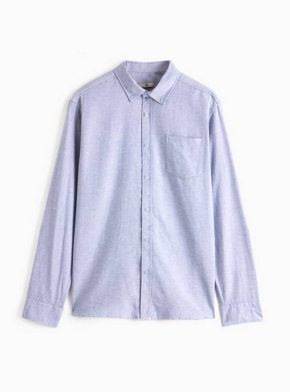 Blue Long Sleeve Oxford Shirt L