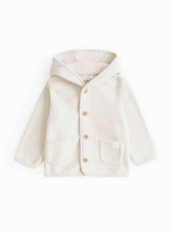 Cream Hooded Fleece Jacket 12-18 months