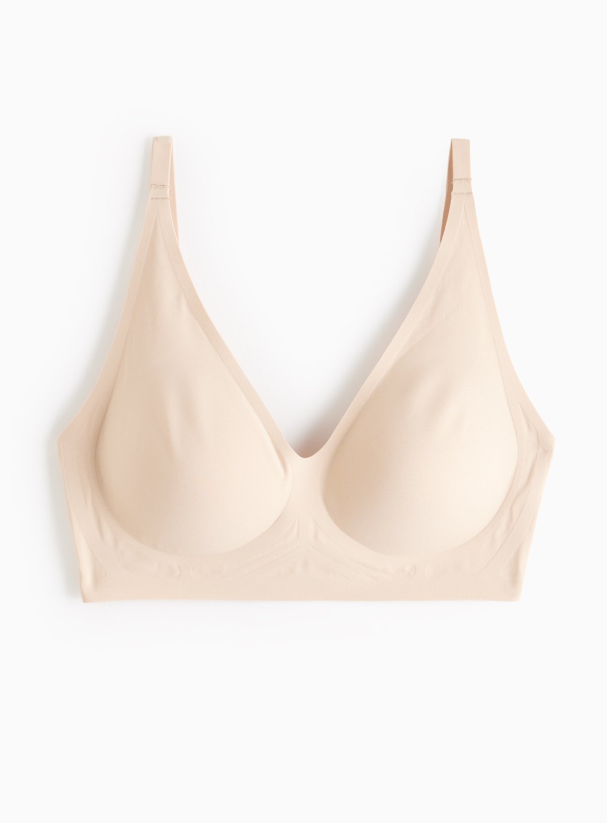 Beige Bonded Flexform™ High Apex Plunge Bra XS - Image 3 thumbnail