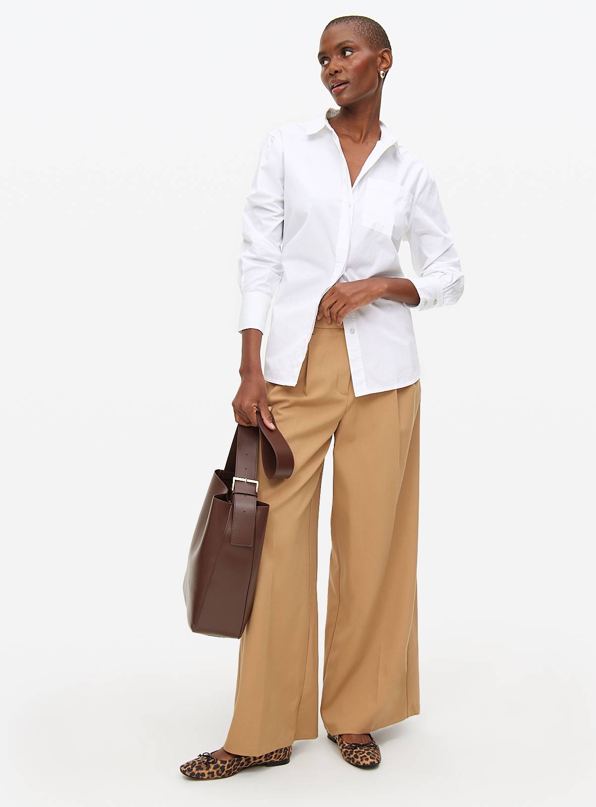 Stone Ultra Wide Leg Tailored Trousers 24L - Image 2