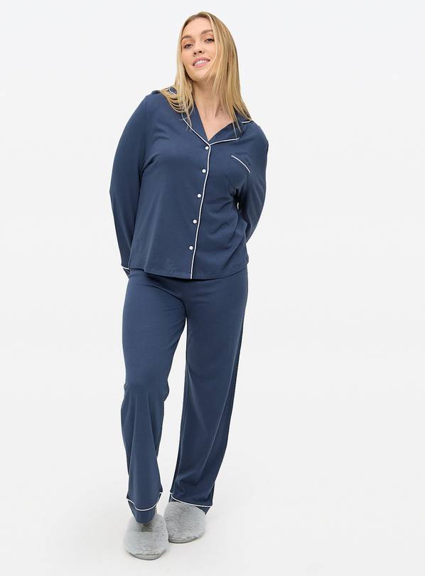 Navy Modal Blend Traditional Pyjamas S