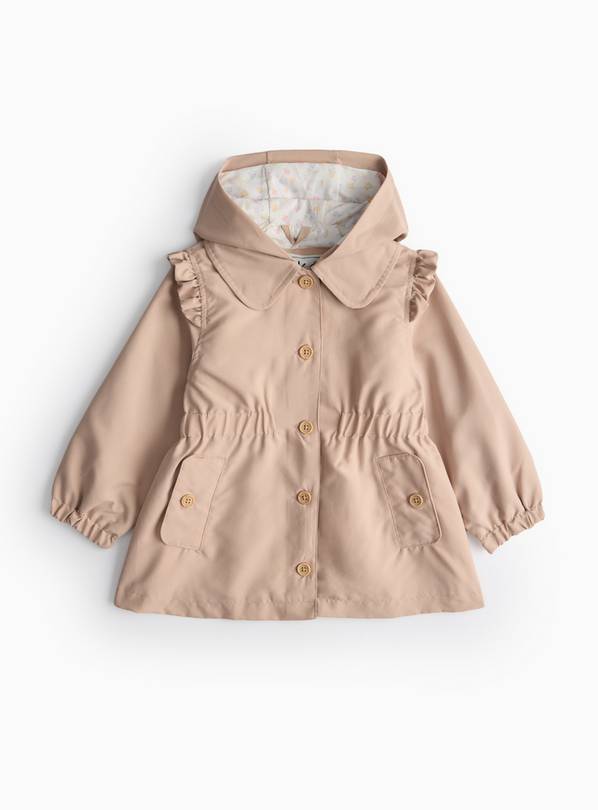 Stone Hooded Trench Coat  2-3 years