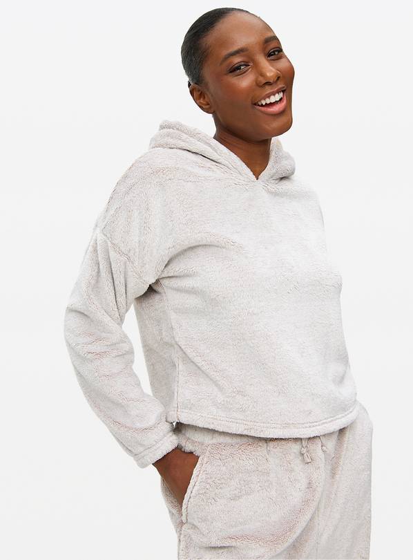 Taupe Fleece Co-ord Pyjama Hoodie L