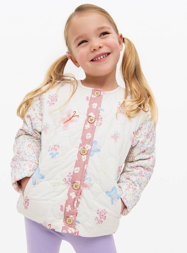 Floral Bloom Print Quilted Jacket 1-2 years