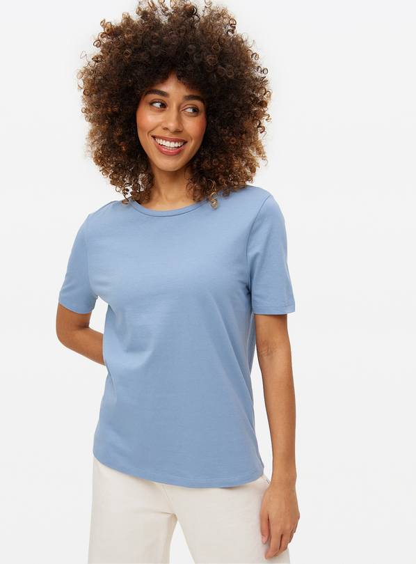 Blue Regular Fit Crew Neck T-Shirt 6