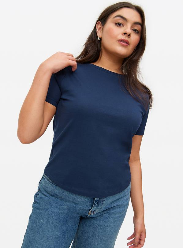 Navy Regular Fit Crew Neck T-Shirt 10