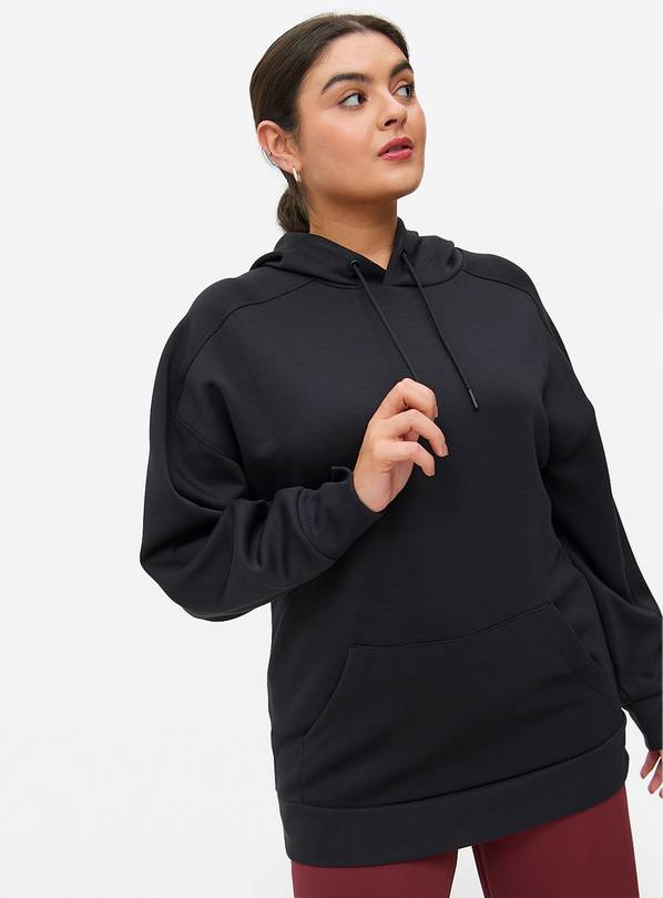 Black Overhead Scuba Hoodie L