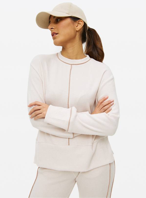 Cream Soft Touch Tipped Jumper L