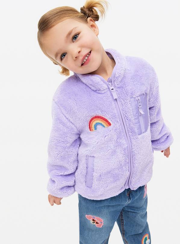 Lilac Borg Fleece Jacket 2-3 years