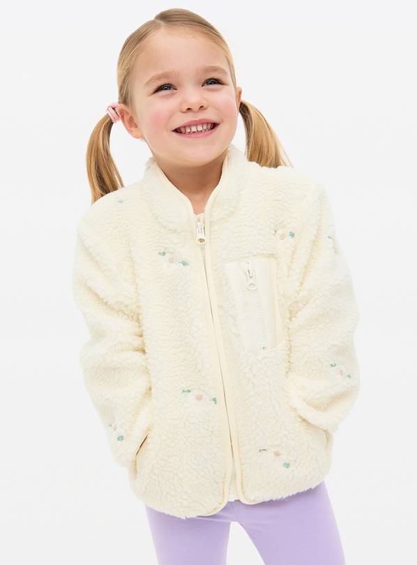 Cream Borg Fleece Jacket 3-4 years