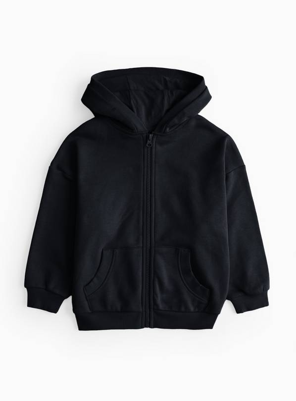 Black Zip-Through Hoodie  11 years