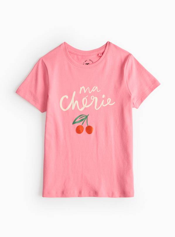 Pink Cherry Graphic Short Sleeve T-Shirt 10 years