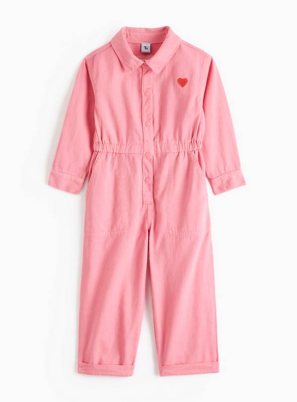 Pink Long Sleeve Boilersuit 4-5 years