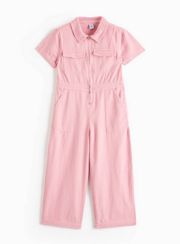 Pink Short Sleeve Boilersuit 5 years