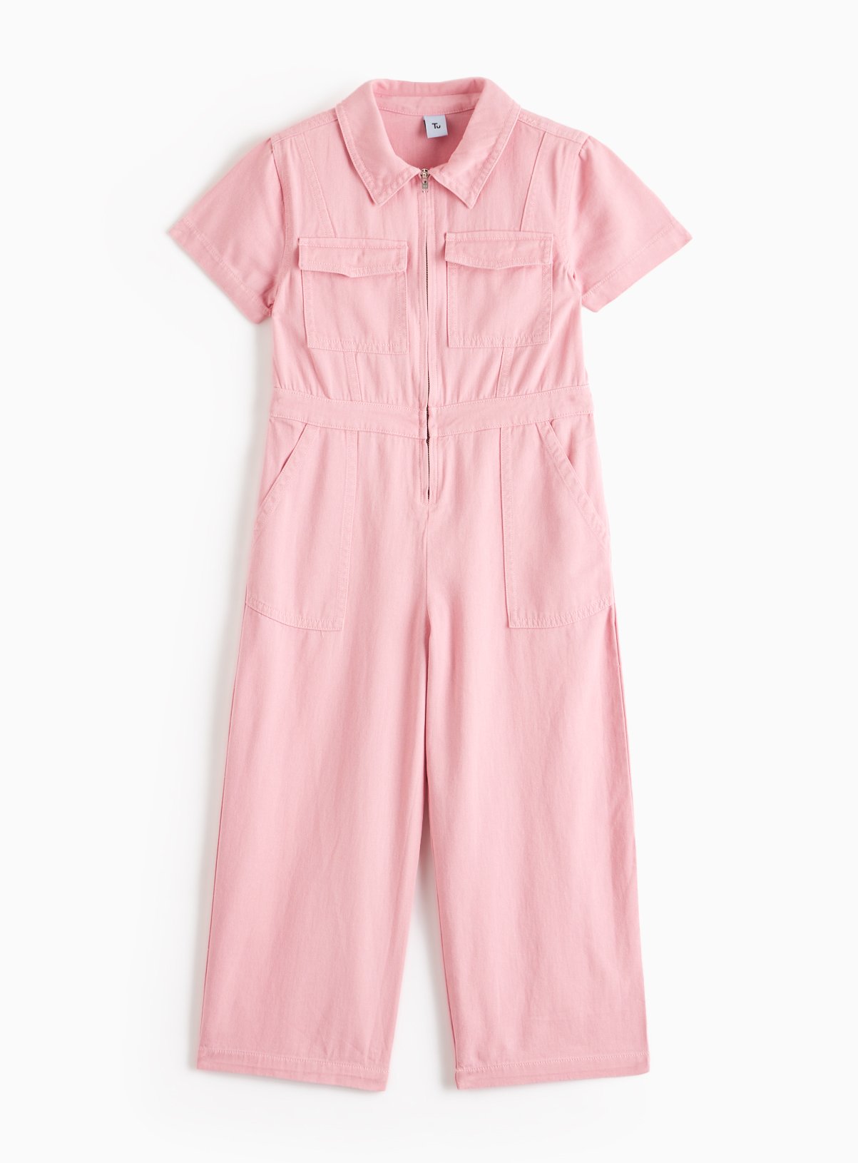 Pink Short Sleeve Boilersuit 9 years