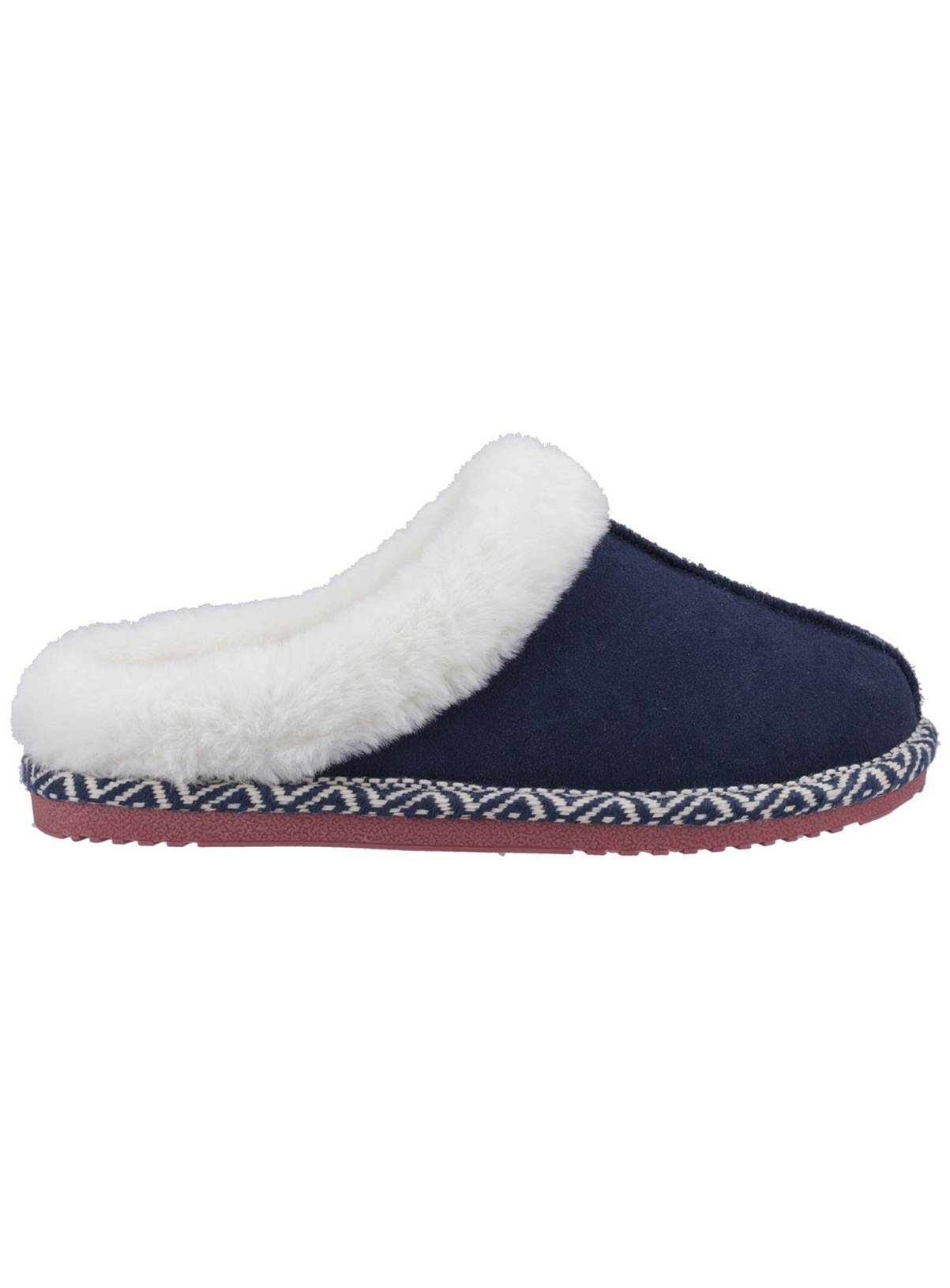 HUSH PUPPIES Amara Suede Slippers Navy 7 - Image 4