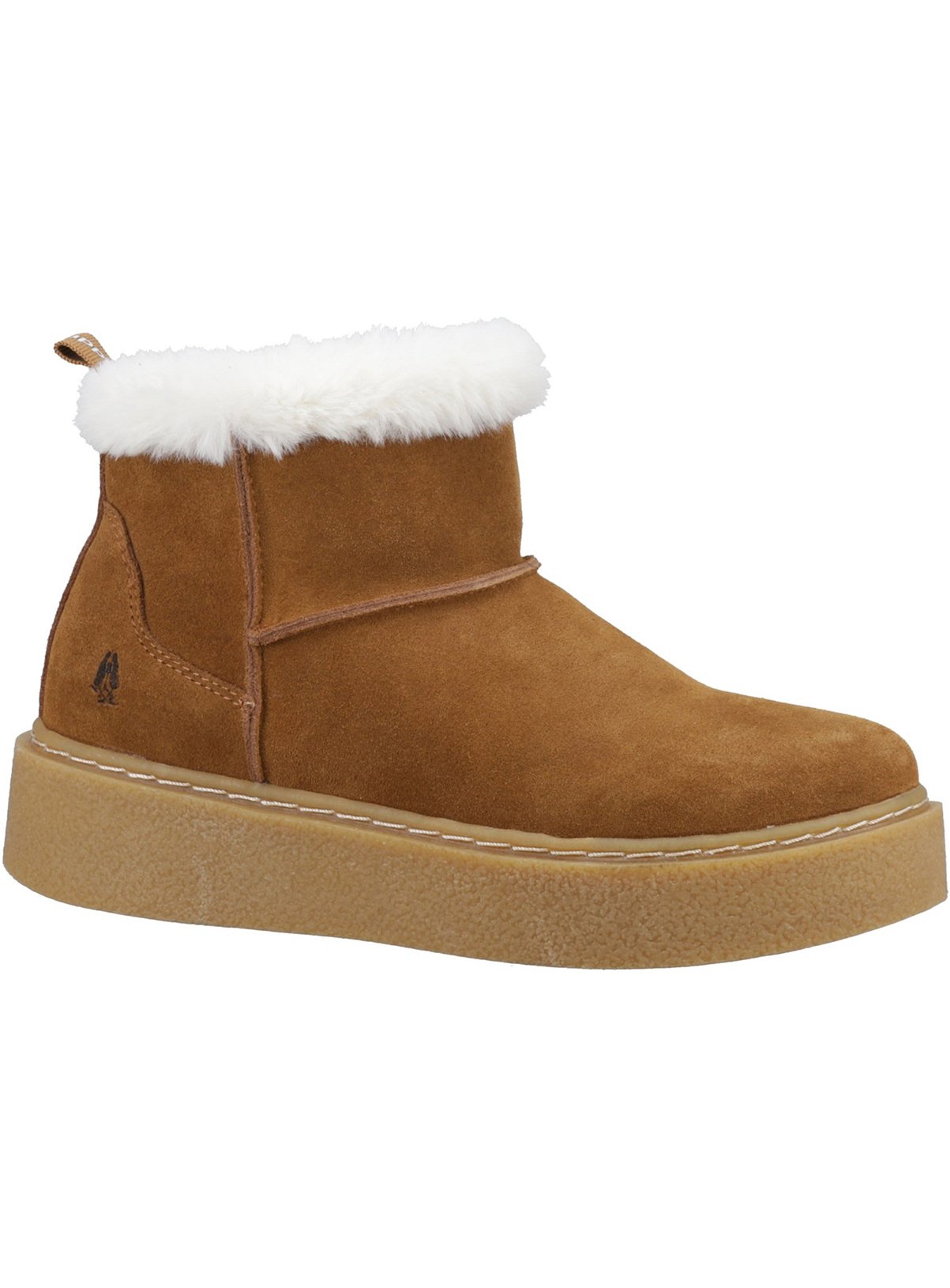 HUSH PUPPIES Water Resistant Suede Becca Ankle Boots Tan 6 - Image 1 thumbnail