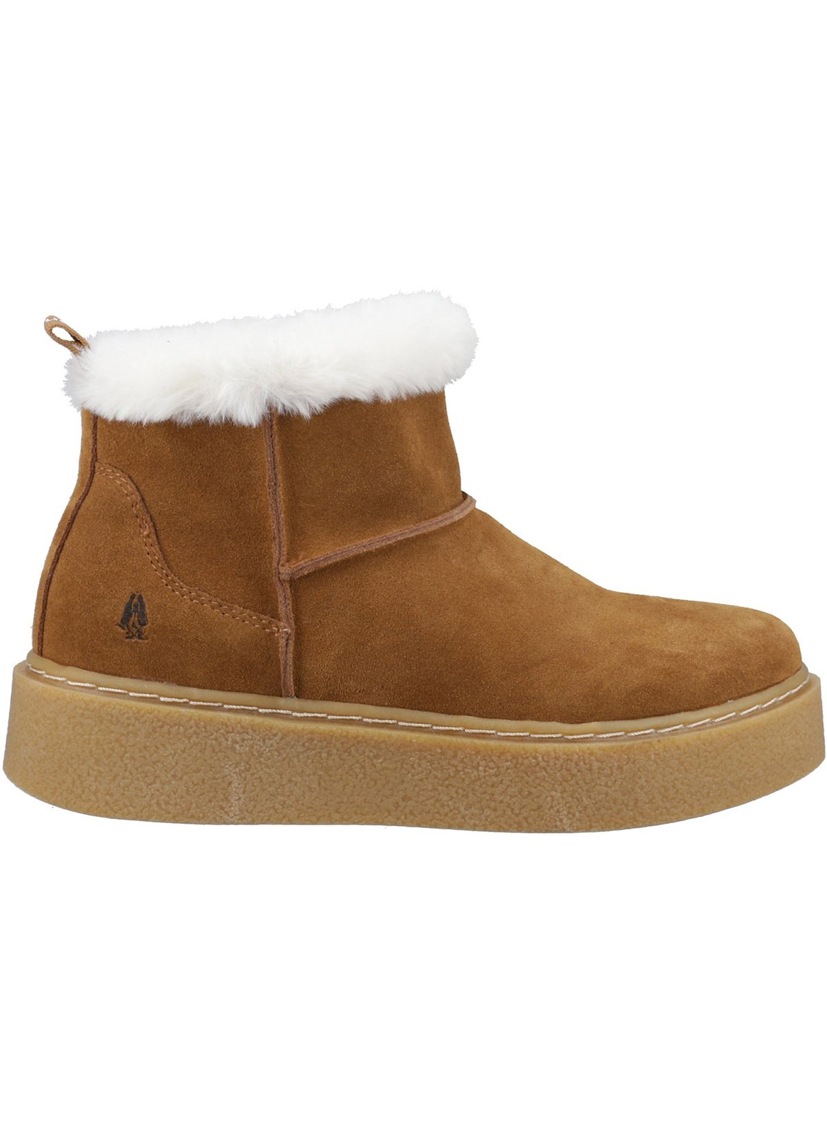 HUSH PUPPIES Water Resistant Suede Becca Ankle Boots Tan 6 - Image 4 thumbnail