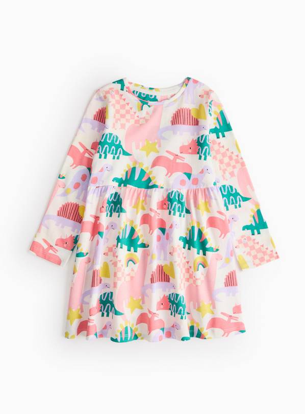 Dinosaur Print Jersey Dress 2-3 years