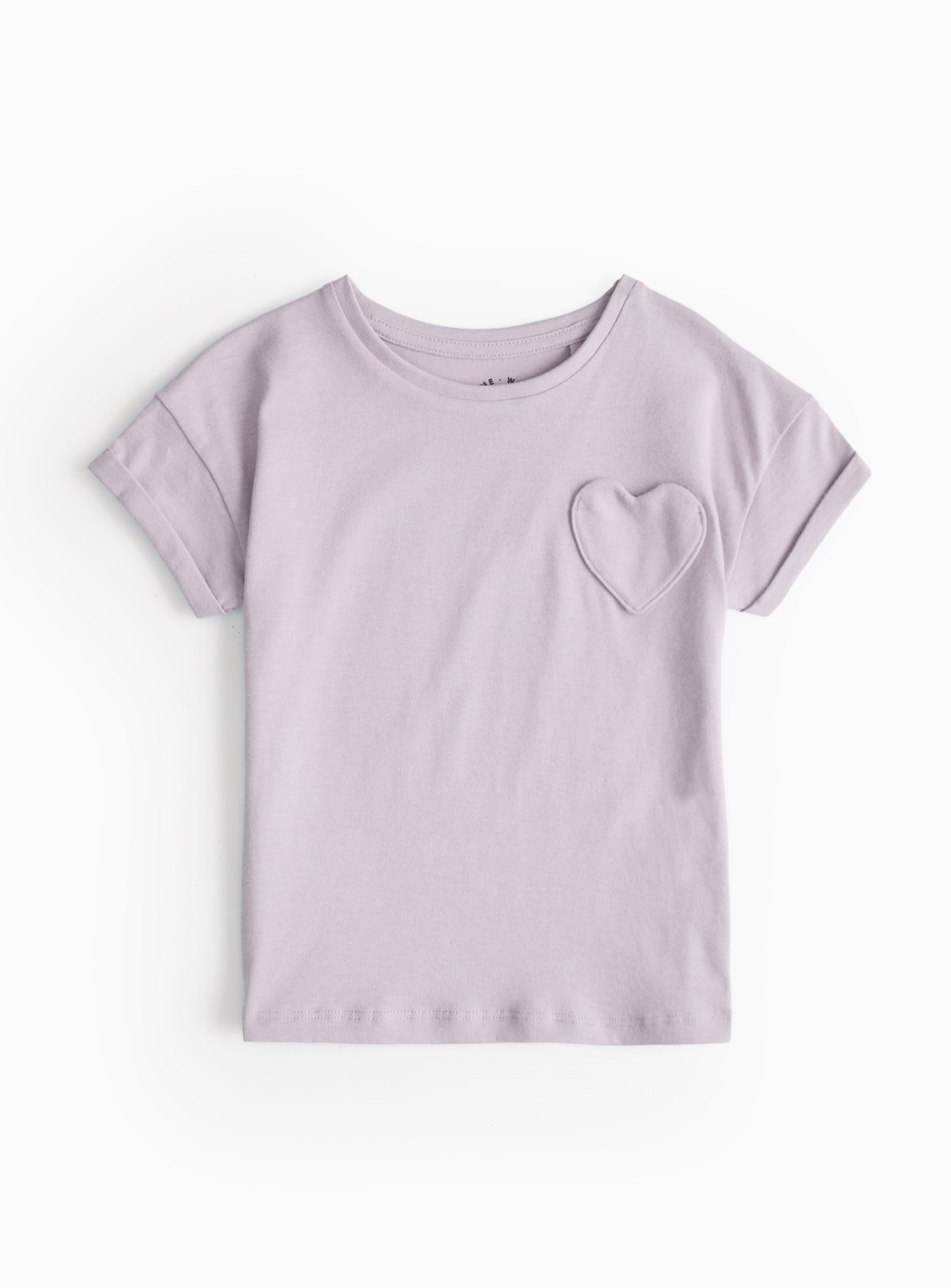 Lilac Heart Pocket T-Shirt 4-5 years