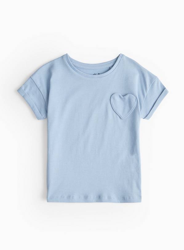 Blue Heart Pocket T-Shirt 4-5 years