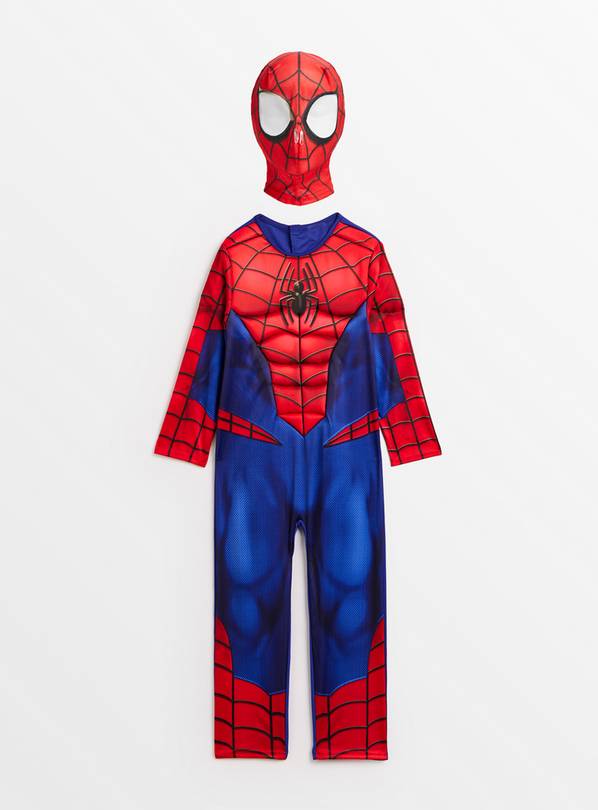 Marvel Spider-Man Fancy Dress Costume & Mask Set  5-6 years