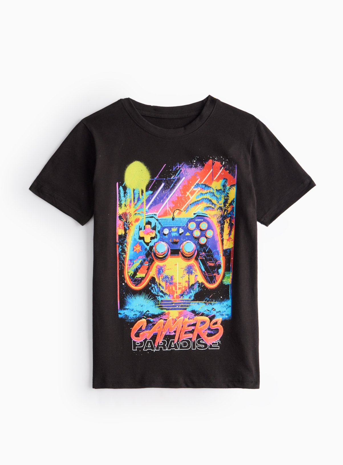 Grey Grey Gamers Paradise Black T-Shirt - Tu by Sainsbury's