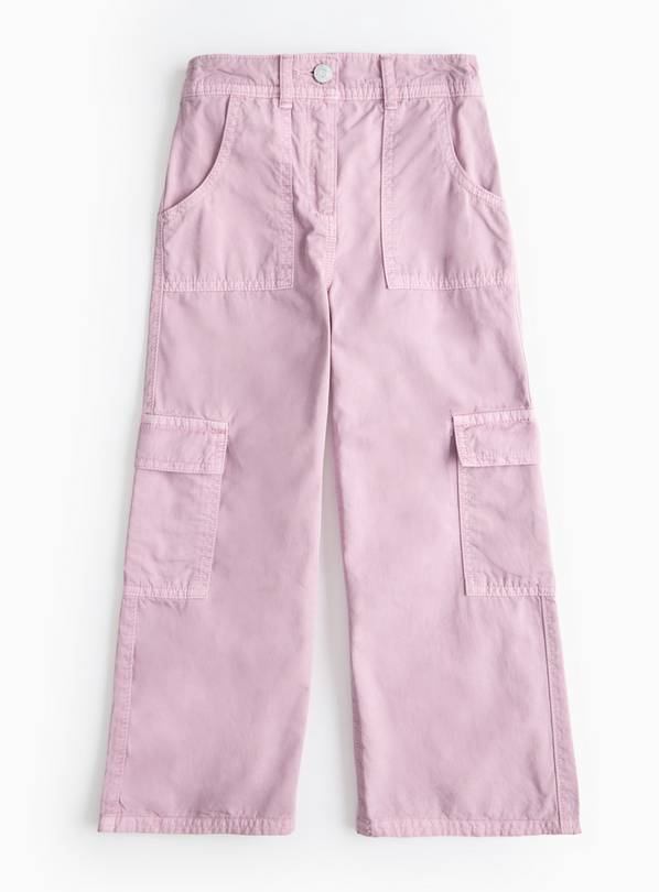 Lilac Wide Leg Cargo Trousers  13 years