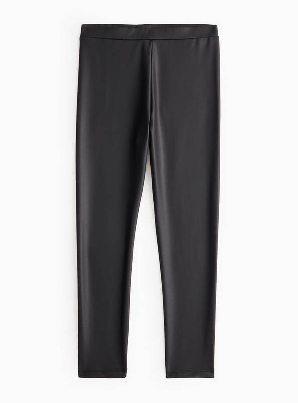 Black Faux Leather Leggings 6 years