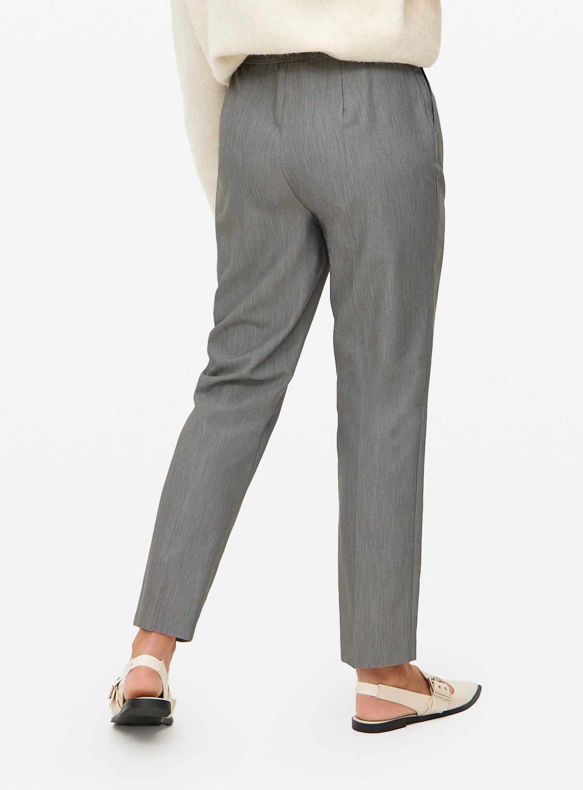 Grey Slim Fit Tailored Trousers 16R - Image 4 thumbnail