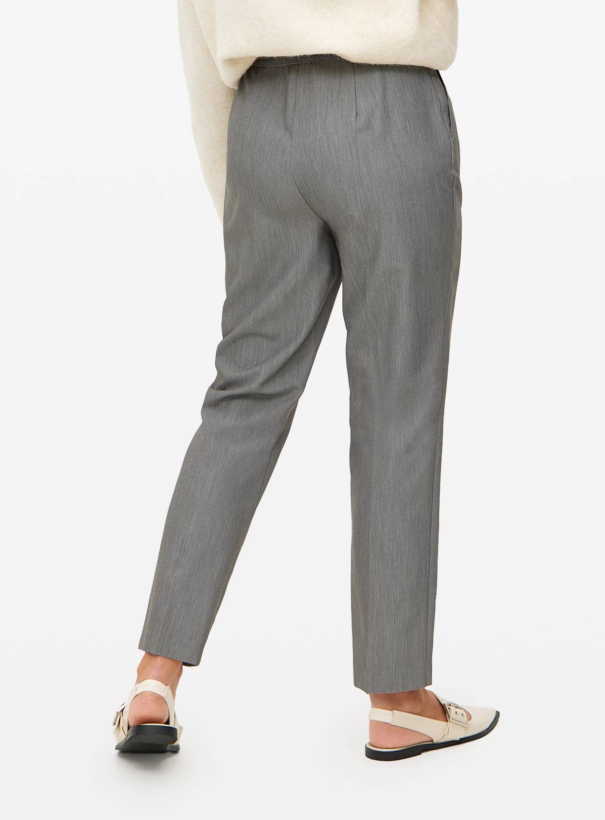 Grey Slim Fit Tailored Trousers 16R - Image 4