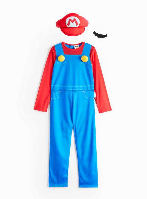 Super Mario Bro's Fancy Dress Costume & Hat 5-6 years