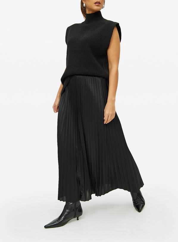 Black Pleated Maxi Skirt 8